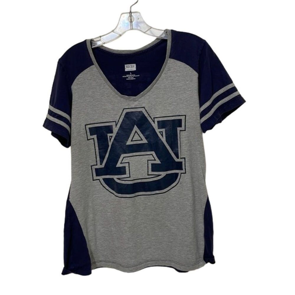Box Seat Clothing Blue Gray Auburn Tigers Jersey Shirt Womens Large Football